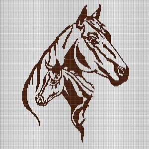 Horses 2 crochet afghan pattern graph