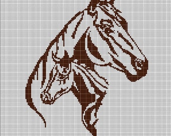 Horses 2 crochet afghan pattern graph