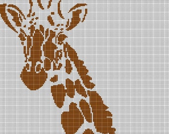 Giraffe head crochet afghan pattern graph