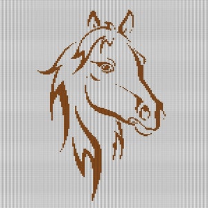 Horse head crochet afghan pattern graph