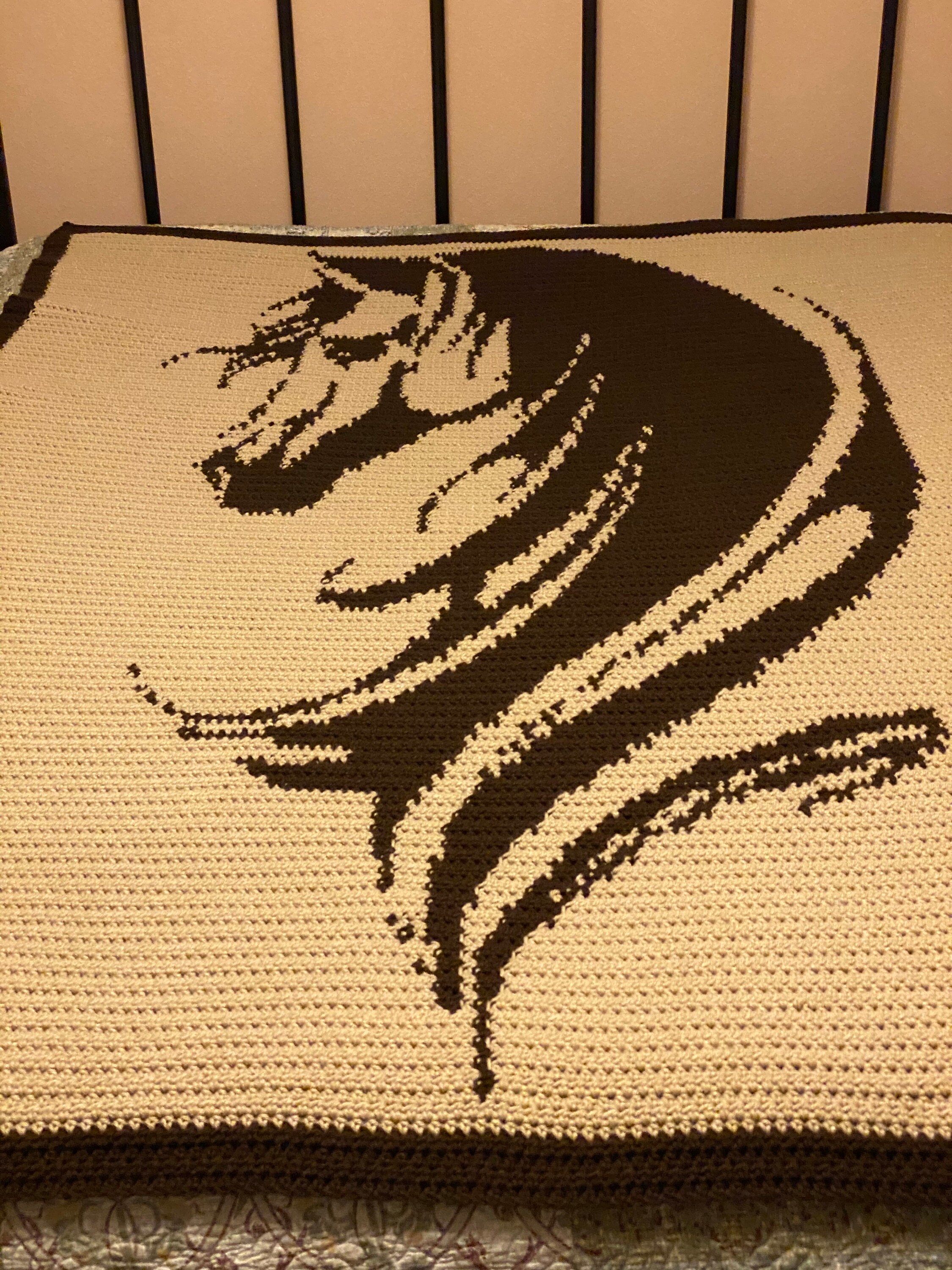 Horse Head 9 Crochet Afghan Pattern Graph Etsy