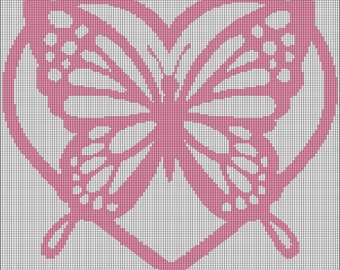 Butterfly Crochet Afghan Pattern Graph | Etsy