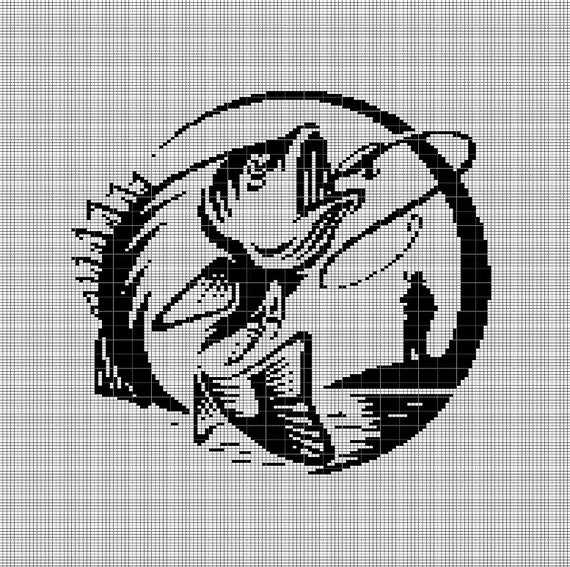 Fishing Crochet Afghan Pattern Graph UK