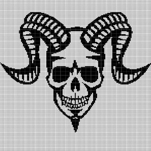 Devil skull crochet afghan pattern graph