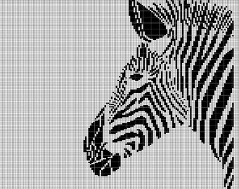 Zebra head crochet afghan pattern graph