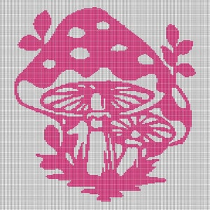 Mushrooms crochet afghan pattern graph