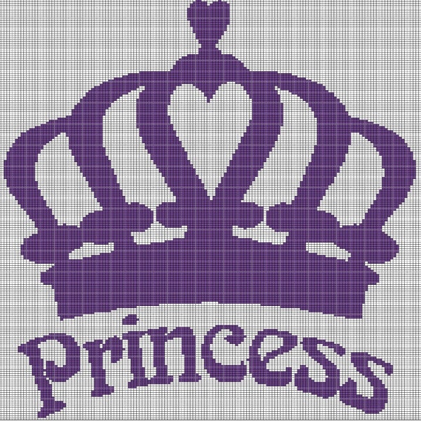 Princess crochet afghan pattern graph