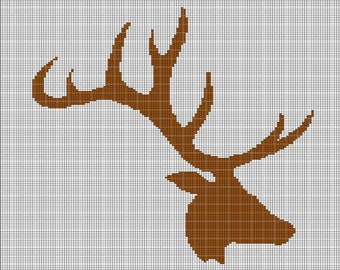 Deer head 9 crochet afghan pattern graph