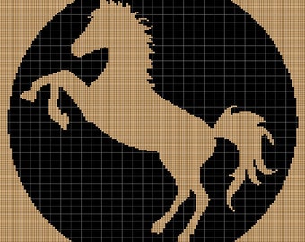 Horse 2 crochet afghan pattern graph