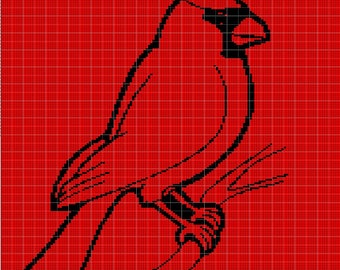 Cardinal finch crochet afghan pattern graph