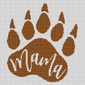 Mama bear paw crochet afghan pattern graph