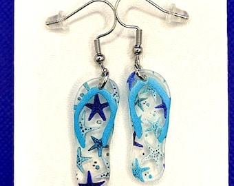 Flip Flop Earrings with Stainless Steel Ear Hooks