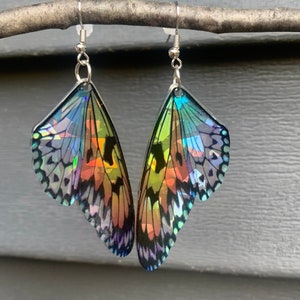 Holographic Butterfly Wing Earrings, 8 Ear Wire Choices