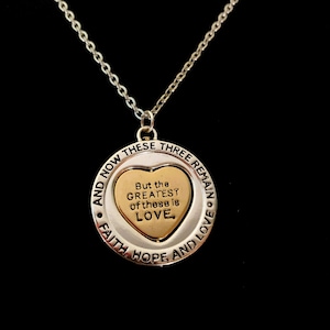 Love Never Fails Inspirational Necklace