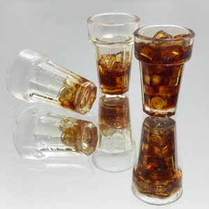 1:6 scale cola glasses, dollhouse drink, cola for 12&#39;&#39; dolls
