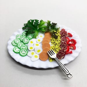 1:6 scale food cold cuts - doll food - dollhouse food - miniature food