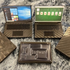 Laptop op schaal 1:6, poppenhuislaptop, miniatuurcomputer