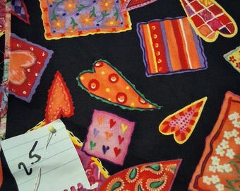 Laurel Burch Röda och Rosa Hjärtan på Svart