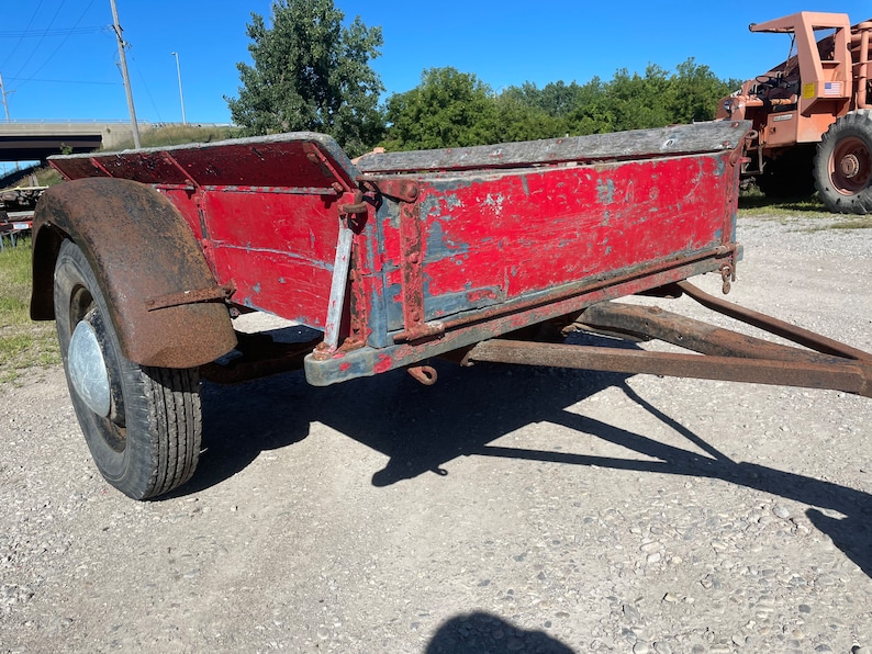 Antique Farm Trailer With 6 Bed 1940s Era Chevy Pickup Perfect for