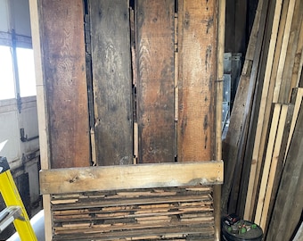 1250 SF Pallet Box of 9” Douglas Fir Shiplap Planking Circa 1919 Woodworking or Wall Accent 3-5’ lengths -See Breakdown In Description