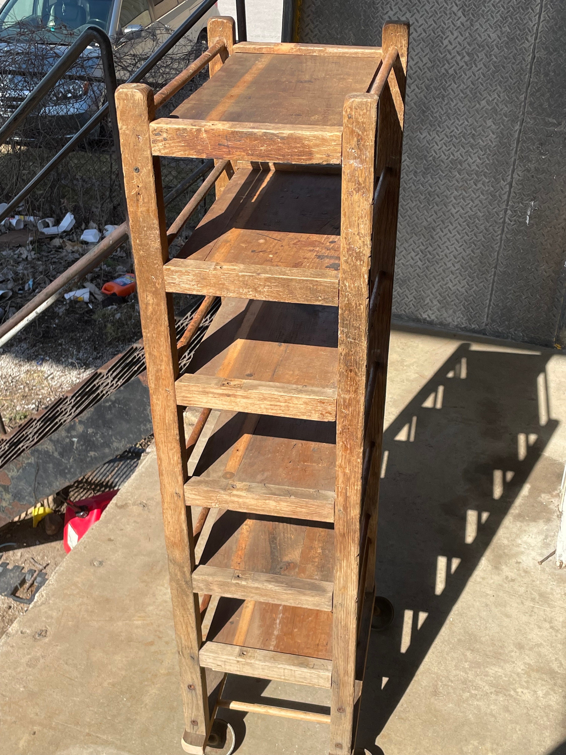 Authentic East Coast Shoe Factory Rack in Original Finish 57” Tall X 21 ...