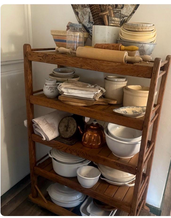 K*♡様 Pottery Barn vintage wood rack Authentic Antique Wooden Factory Kitchen or Bakers Rack on