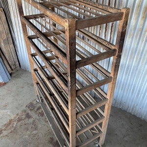 Authentic Antique Shoe Factory Rack 63” X 42” X 18” X 8” Shelf Spacing ...