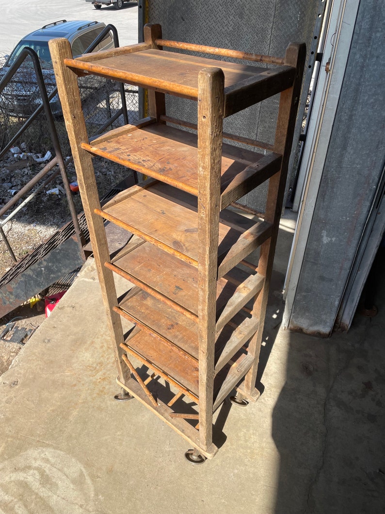 Authentic East Coast Shoe Factory Rack in Original Finish 57 Tall X 21 ...