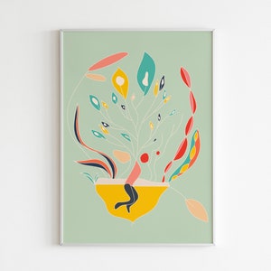 Botanical Woman Art, Plant Print - Wall Art - 11x14 Art Print, 8x10 Art Print