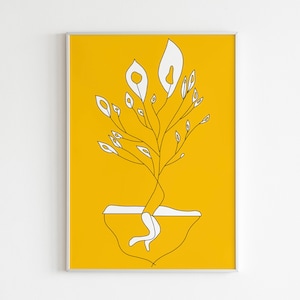 Botanical Woman Art, Plant Print - Wall Art - 12x18 Art Print, 11x14 Print, 8x10 print