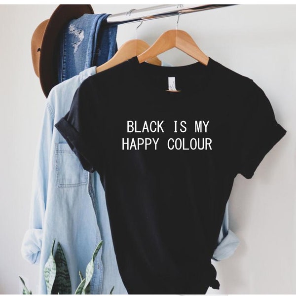 Schwarz ist meine fröhliche Farbe! süßes lustiges Goth Humor T-Shirt