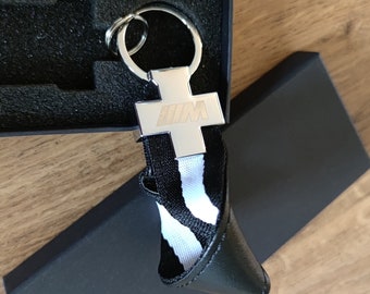 Porte-clés en cuir BMW M Porte-clés Fob Limited 2021 Cadeau unique Nouveau