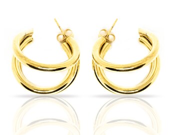 Hoops Earrings, Bold Earrings, Statement Earring, Gold Jewellery, Gold Earrings, Womens Jewellery, tarnish free, Womens jewellery, earring