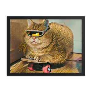 Gemaltes Cyber Chonk gerahmtes Poster