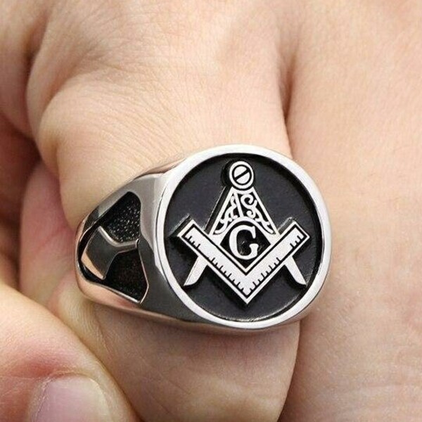 Master Mason Rings, Silver Masonic Rings, Mason Signet Silver Rings, Freemason Rings, Ring For Men, Gift For Men, 925 Silver Masonic Jewelry