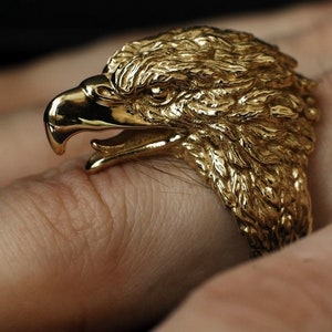 Bald Eagle Handmade Sterling Silver Men Ring, Eagle Unique Animal Ring, American Eagle Silver Men Jewelry, Best Friend Gift, Ring for men