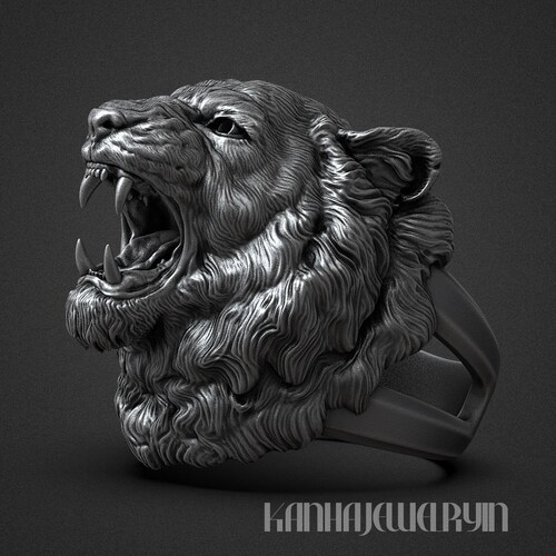 Tiger ring, tiger face ring, Tiger unique ring, angry tiger ring,925 silver shops ring, Silver tiger ring, Tiger head signet ring, oxidized ring