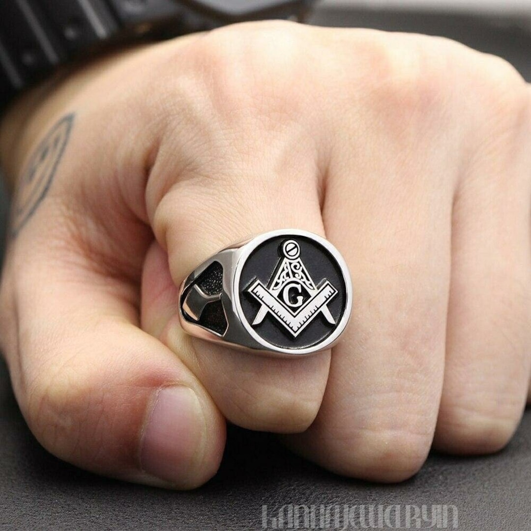 Master Mason Rings, Silver Masonic Rings, Mason Silver Rings
