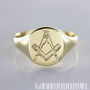 Master Mason Handmade Sterling Silver Men Signet Ring, Freemason Symbol Signet Ring, Masonic Symbol Silver Men Jewelry, Ring for men