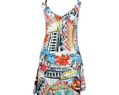 Vestito Donna Roccobarocco Taglia S Abito Floreale Viscoso Woman Kleid Dress