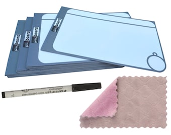 Magnetic Task and Action Cards Set for Home, Office and School Use, 30 Pack and Special Card Marker, Card Cleaning Cloth.Kanban,Scrum - Grey