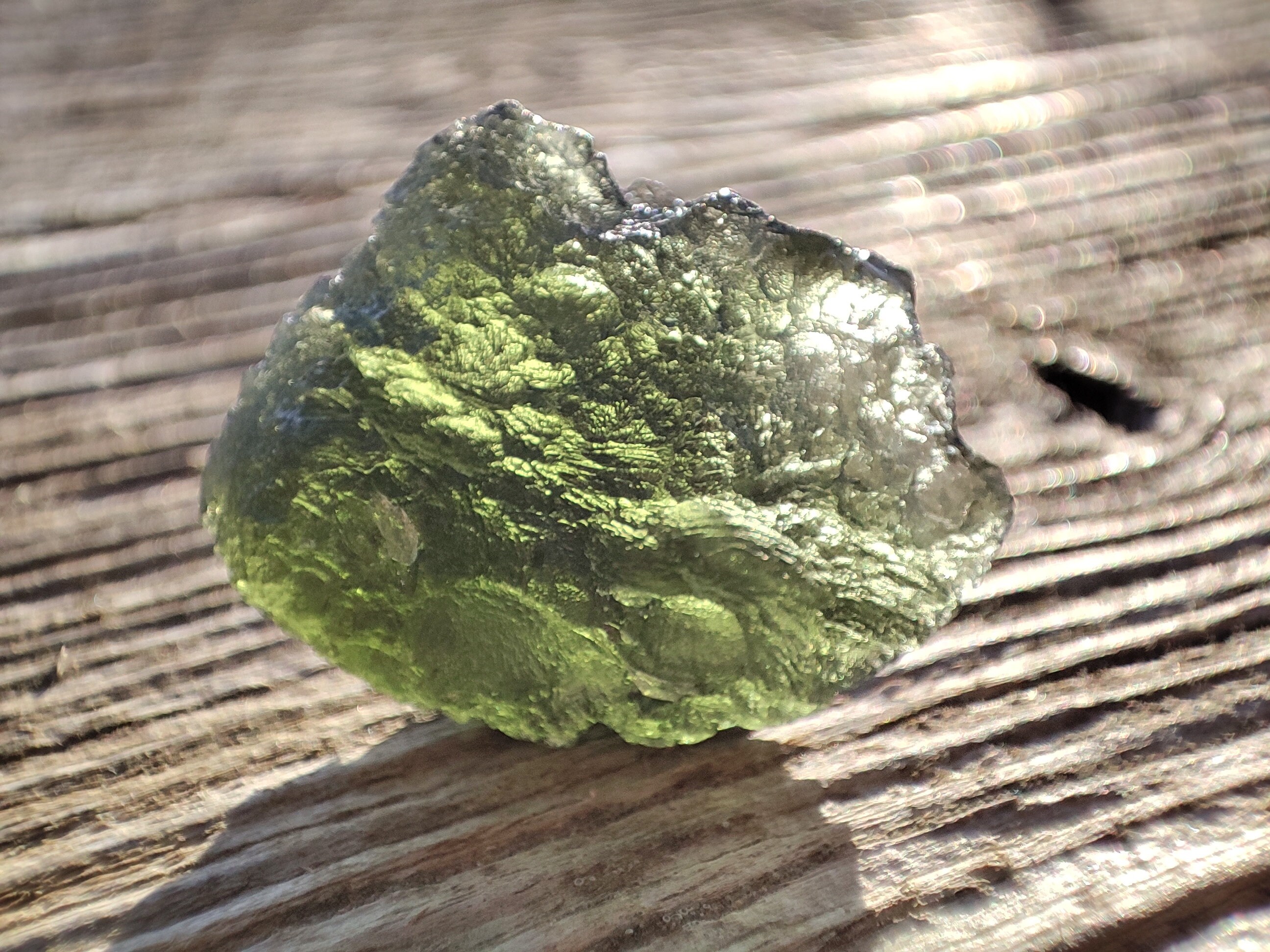 Moldavite Entière Naturelle de Chlum, Pierre Collection Unique