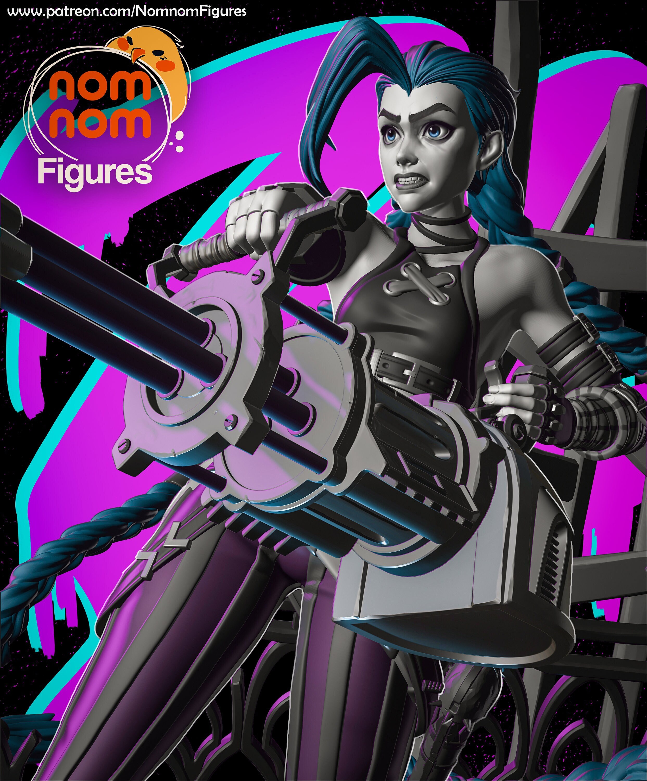 Jinx and Ekko From Arcane 3D Printed Figure Fan Art Designed - Etsy