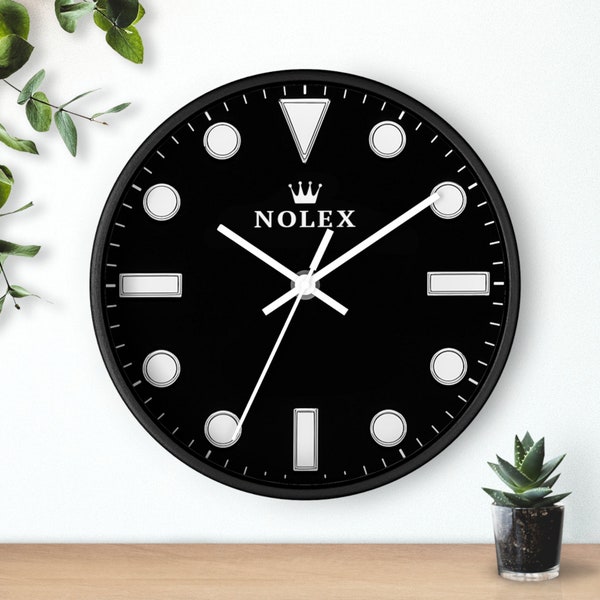 Reloj de pared con esfera inspirada en Rolex Submariner Oyster Perpetual