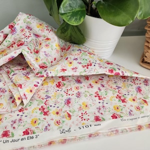 Fabric-Stof-France Le Quilt-Floral-100% Cotton