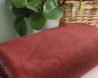 Burnt Orange Velvet Fabric: 54" Wide, Heavy Blend - Half Yard