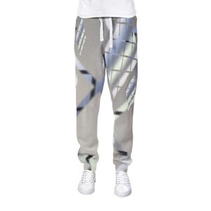 Joggingbroek met zilverkleurig diamantdesign | Joggingbroek met all-over print voor heren voor een comfortabele, alledaagse stijl