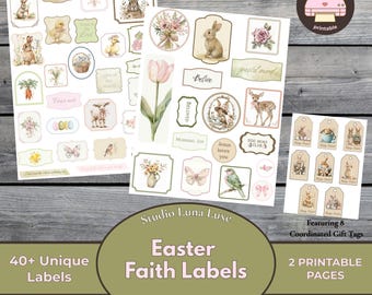 Easter Faith Labels – Printable Junk Journal Ephemera