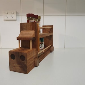 Hardwood Truck Spice Rack