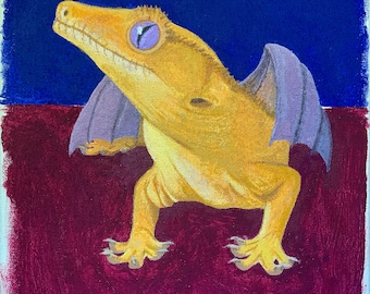 Custom Colorful Pet Portrait Acrylic Painting on Canvas, Portrait from Photo